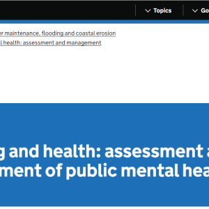 Inundaciones y salud: evaluación y gestión de la salud mental